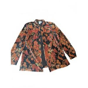 Coldwater Creek Floral Patterned Jacket Size Large